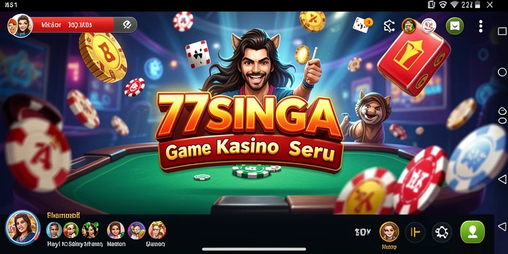 Tampilan menarik dari gameplay kasino di 77SINGA.