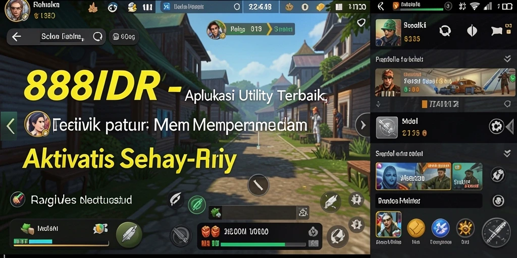 Tampilan antarmuka aplikasi 888IDR yang sederhana dan efisien.