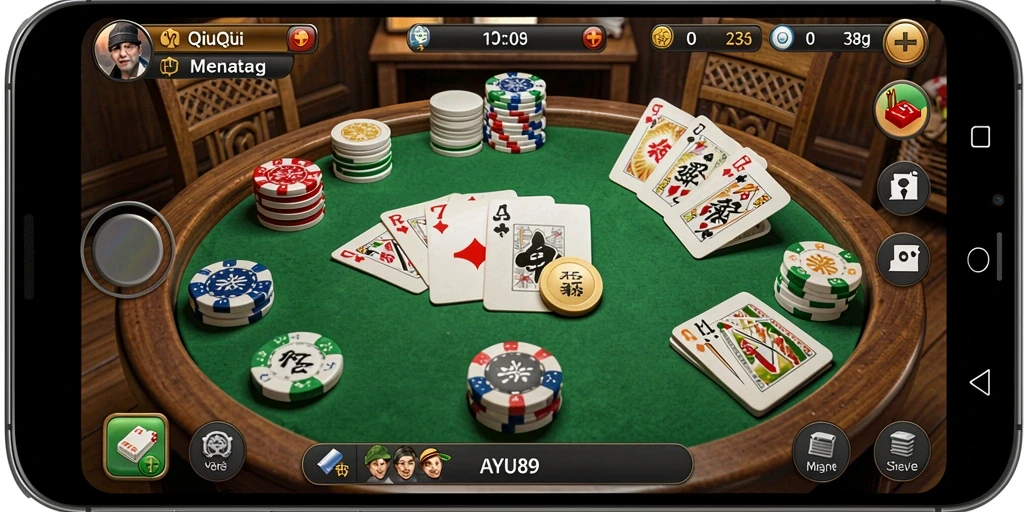 Tampilan gameplay AYU89 yang seru dalam permainan QiuQiu.
