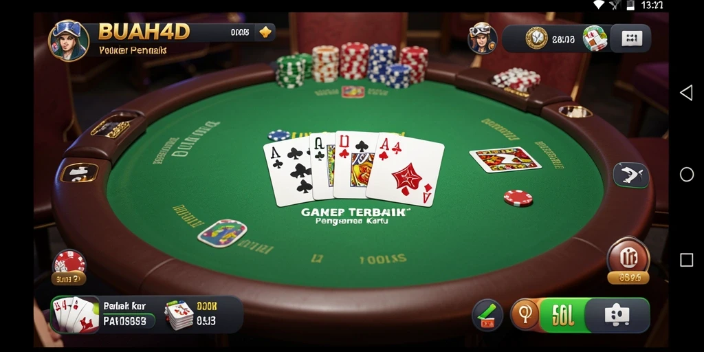 Tampilan gameplay Poker BUAH4D yang menarik dan menantang.