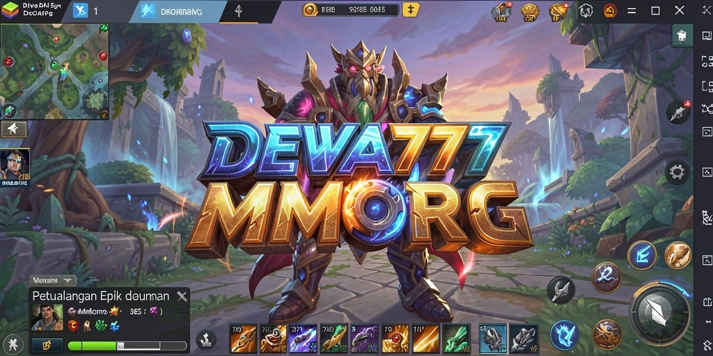 Gameplay DEWA777 menampilkan pertarungan epik dalam dunia MMORPG.