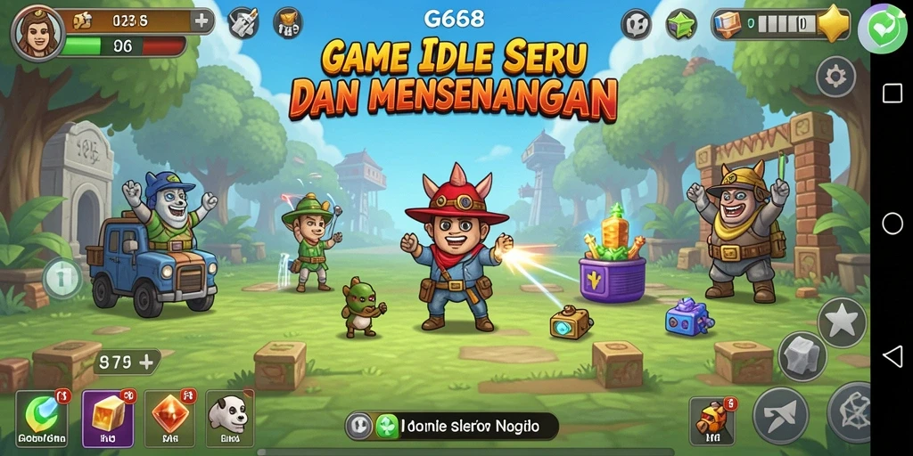 Tampilan gameplay G668 yang menarik dengan karakter yang aktif.