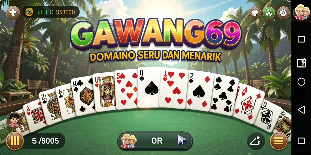 Screenshot GAWANG69 menampilkan gameplay domino yang mengasyikan.