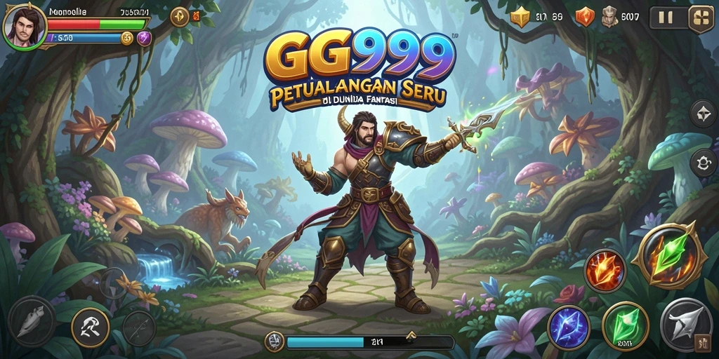 Screenshot utama GG999 menampilkan aksi petualangan seru dengan grafis yang indah.