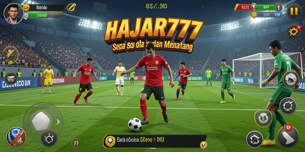 Screenshot gameplay HAJAR777 menampilkan aksi seru di lapangan.