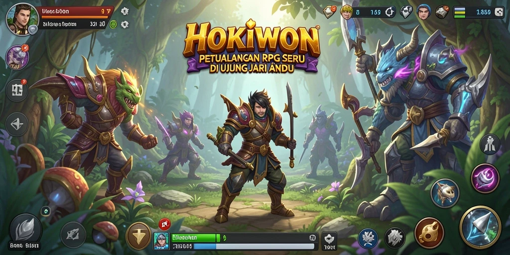 Screenshot gameplay HOKIWON menampilkan pertarungan epik dan karakter yang memukau.