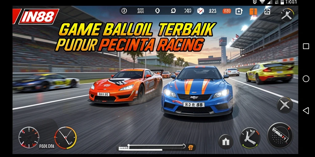 Gameplay seru dan menegangkan dalam balapan mobil IN88.