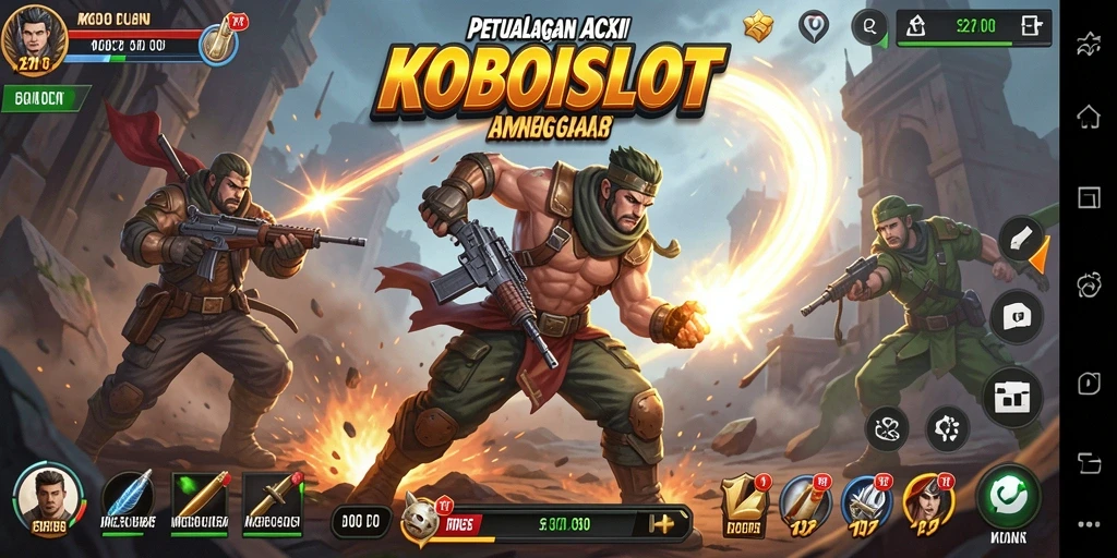 Tampilan menarik dari gameplay KOBOISLOT yang penuh aksi.