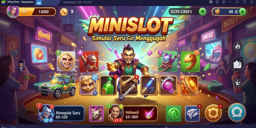 Tampilan permainan <strong>MINISLOT</strong> dengan grafik yang memukau dan gameplay menyenangkan.