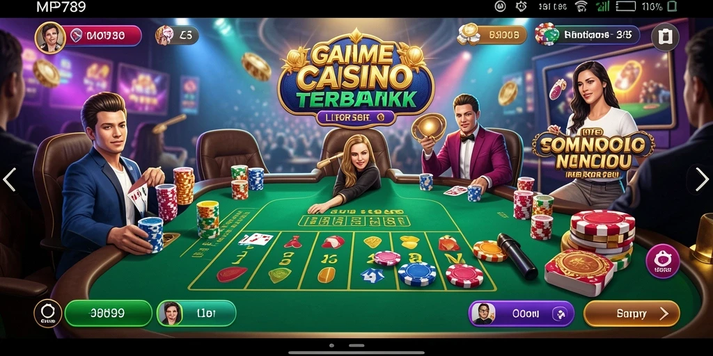 Screenshot MVP789 menampilkan dealer profesional dalam permainan kasino langsung.