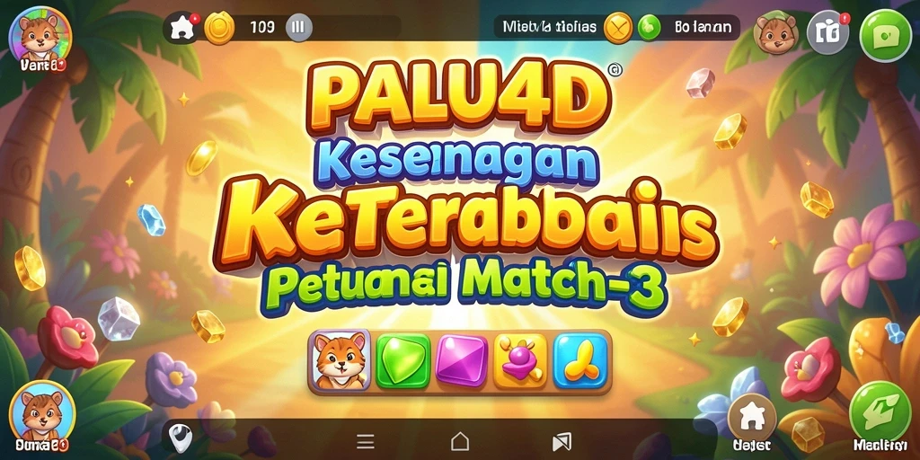Gameplay Match-3 penuh warna yang mengasyikkan.