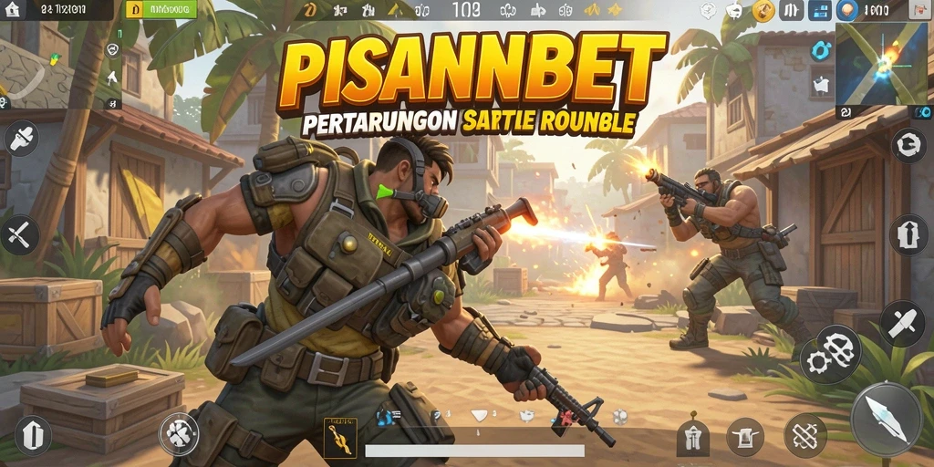 Screenshot PISANGBET menampilkan aksi seru dalam pertempuran Battle Royale.