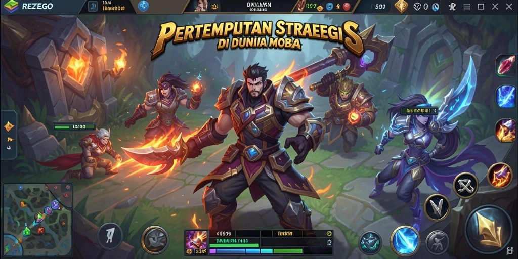 Tampilan gameplay seru dalam pertempuran tim di REZEGO.