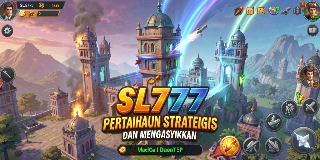 Tangkap momen seru gameplay SL777 dalam pertempuran Tower Defense.