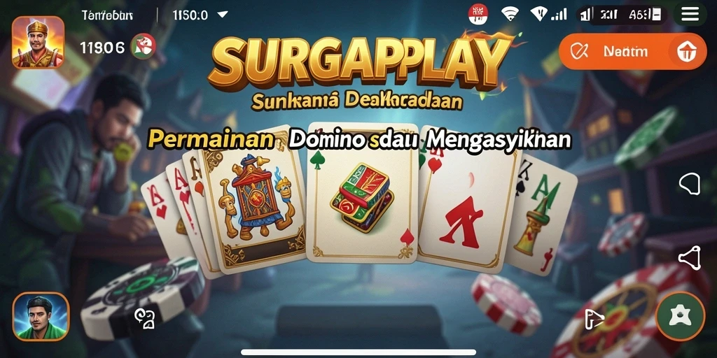 Tampilan gameplay Domino yang menarik dan interaktif di SURGAPLAY.