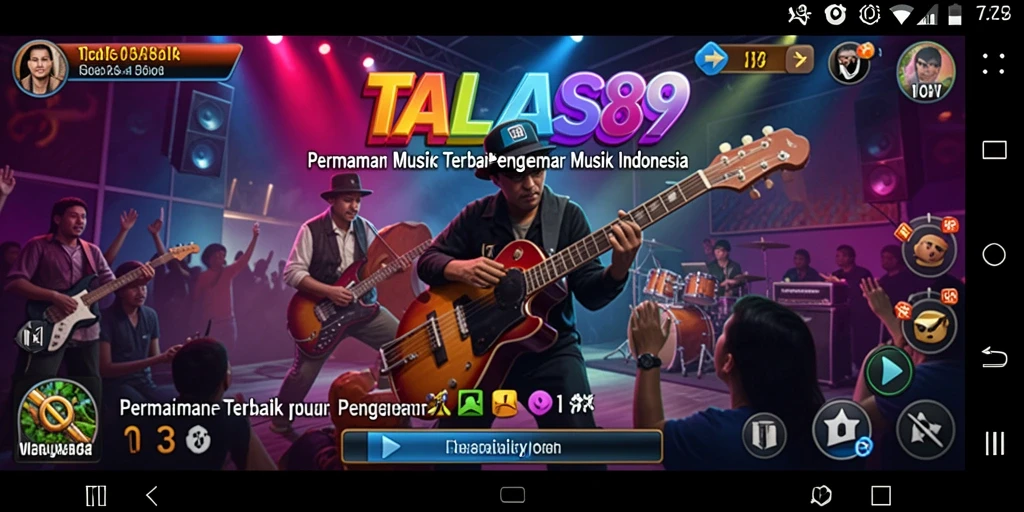 Screenshot gameplay TALAS89 menampilkan pengalaman musik yang interaktif dan seru.