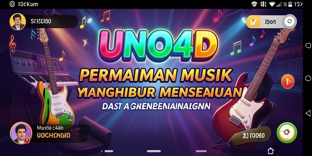 Tangkapan layar <strong>UNO4D</strong> menampilkan gameplay penuh musik yang mengasyikkan.