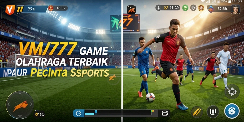 Tangkapan layar gameplay VM777 yang menampilkan suasana pertandingan olahraga.