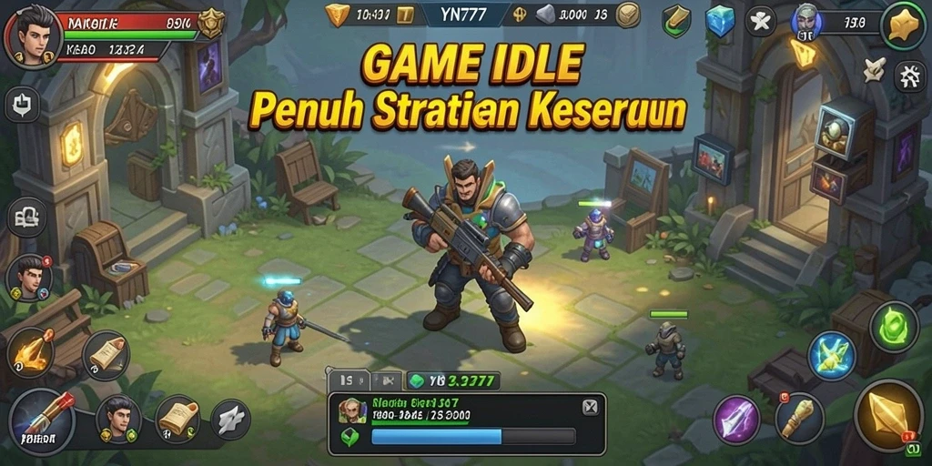 Screenshot gameplay YN777 menampilkan aksi Idle yang seru.